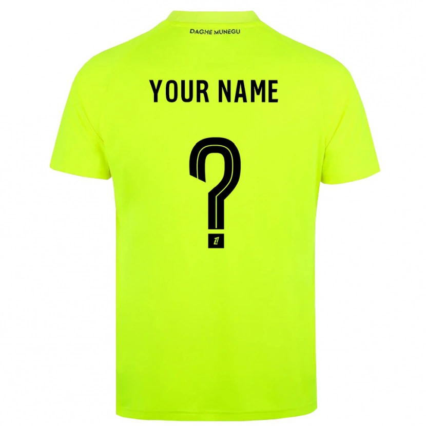 Danxen Mænd AS Monaco Fluorescerende Grøn Sort Målmandstrøje 2025/26 Trøje T-shirt