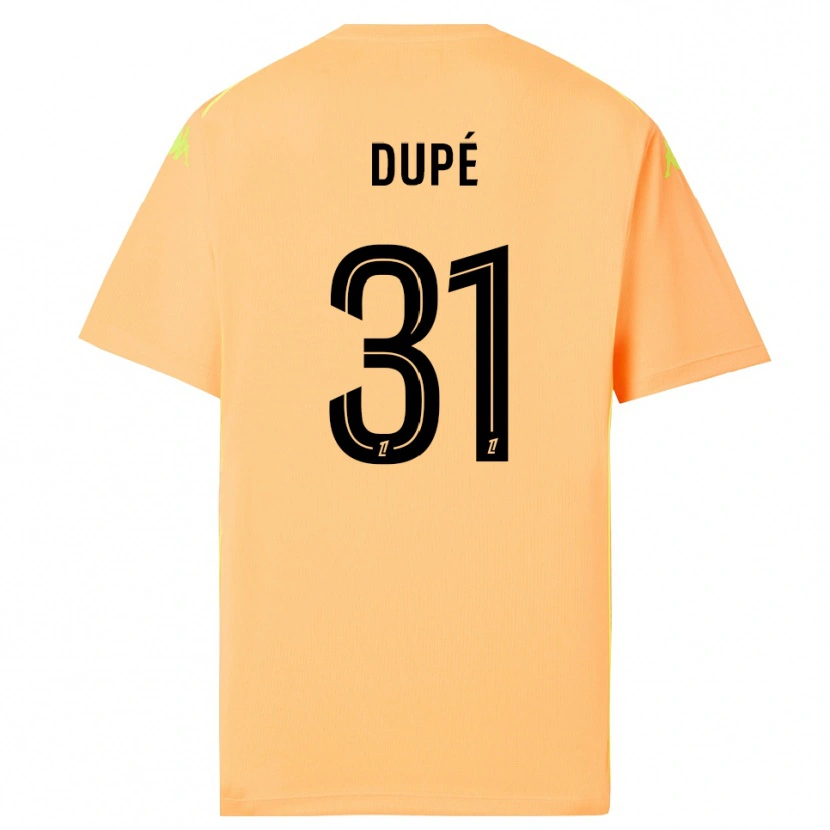 Danxen Mænd Maxime Dupé #31 Lys Orange Sort Målmandstrøje 2025/26 Trøje T-shirt
