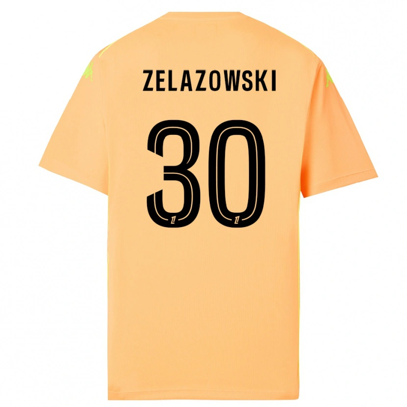Danxen Mænd Bartosz Zelazowski #30 Lys Orange Sort Målmandstrøje 2025/26 Trøje T-shirt