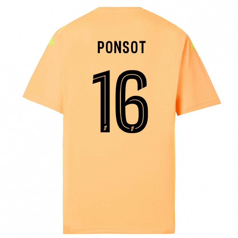 Danxen Mænd Martin Ponsot #16 Lys Orange Sort Målmandstrøje 2025/26 Trøje T-shirt