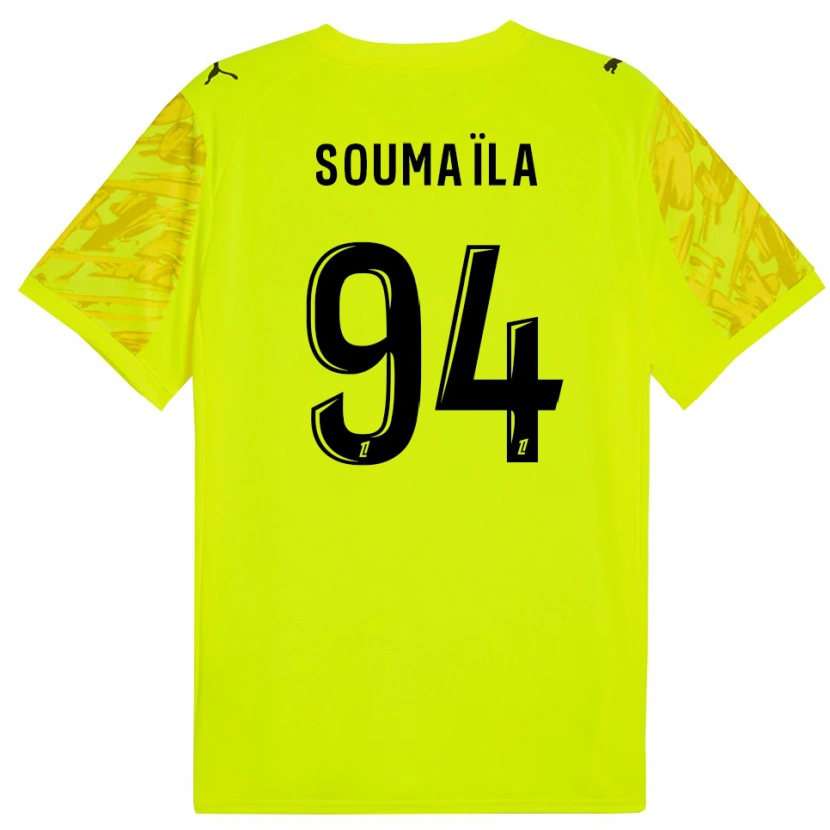 Danxen Mænd Soumaïla Sylla #94 Fluorescerende Grøn Gul Målmandstrøje 2025/26 Trøje T-shirt
