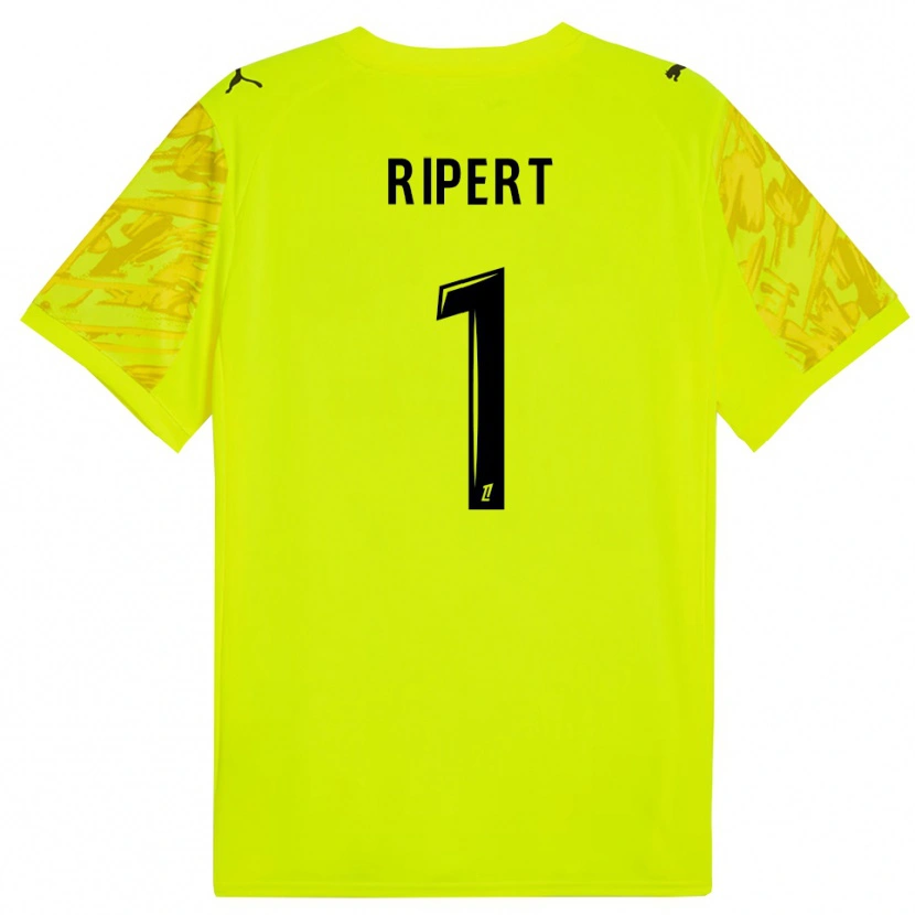 Danxen Mænd Léo Ripert #1 Fluorescerende Grøn Gul Målmandstrøje 2025/26 Trøje T-shirt
