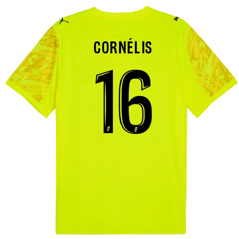 Danxen Mænd Aristide Cornélis #16 Fluorescerende Grøn Gul Målmandstrøje 2025/26 Trøje T-shirt