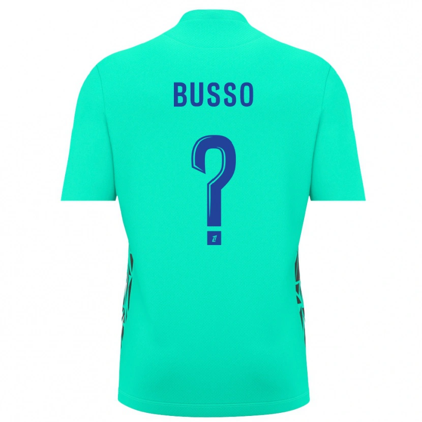 Danxen Mænd Louise Busso #0 Akva-Blå Målmandstrøje 2025/26 Trøje T-shirt