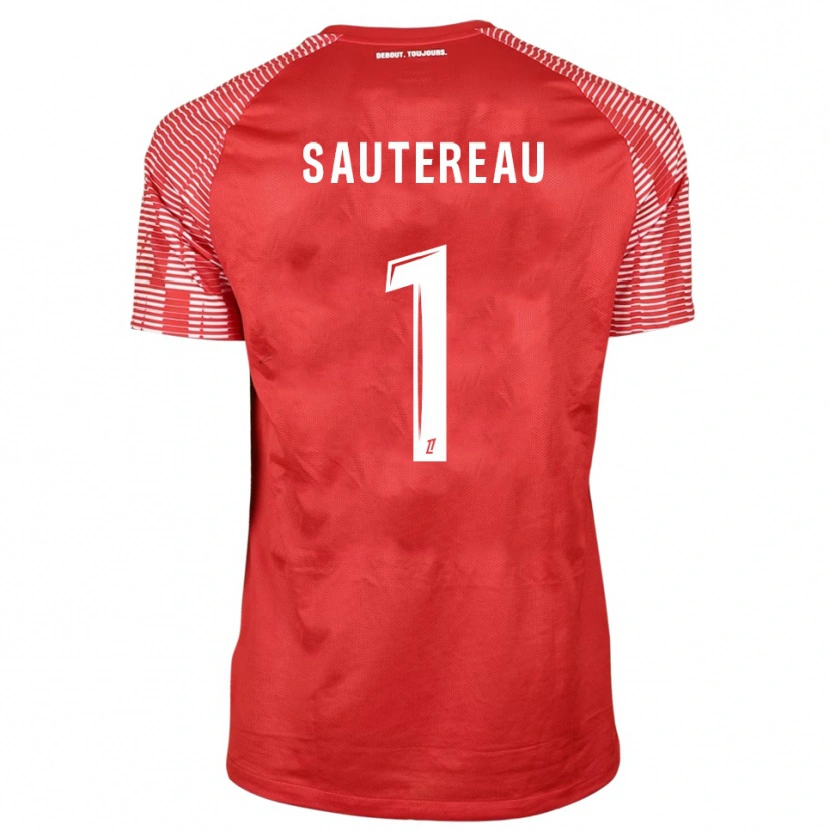 Danxen Mænd Enzo Sautereau #1 Rød Hvid Målmandstrøje 2025/26 Trøje T-shirt