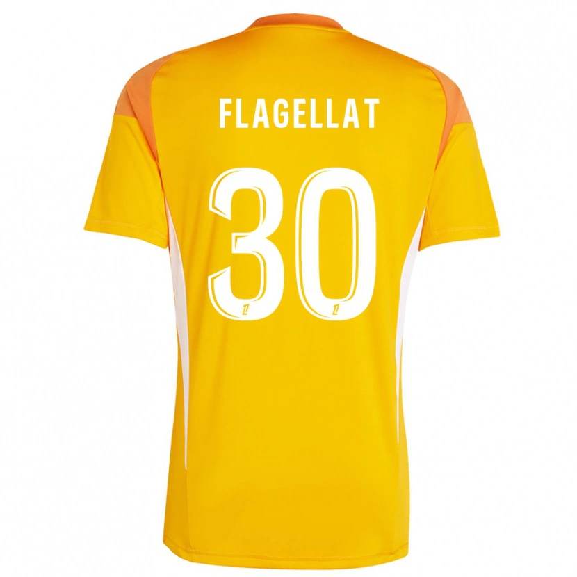 Danxen Mænd Alizée Flagellat #30 Lys Orange Hvid Målmandstrøje 2025/26 Trøje T-shirt