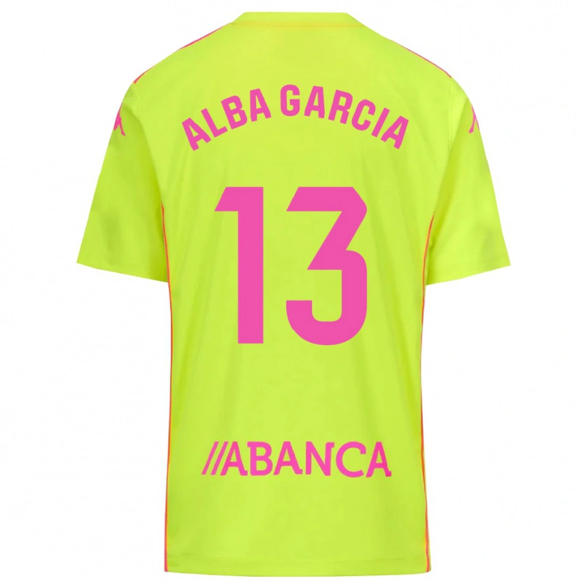 Danxen Mænd Lucía Alba García #13 Gul Grøn Målmandstrøje 2025/26 Trøje T-shirt