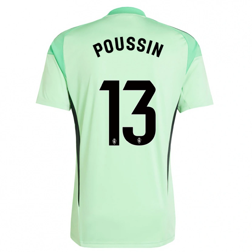 Danxen Mænd Gaëtan Poussin #13 Mellem Forårs Grøn Målmandstrøje 2025/26 Trøje T-shirt