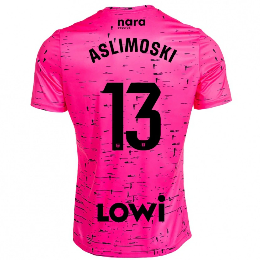 Danxen Mænd Tomme Aslimoski #13 Dyb Pink Sort Målmandstrøje 2025/26 Trøje T-shirt