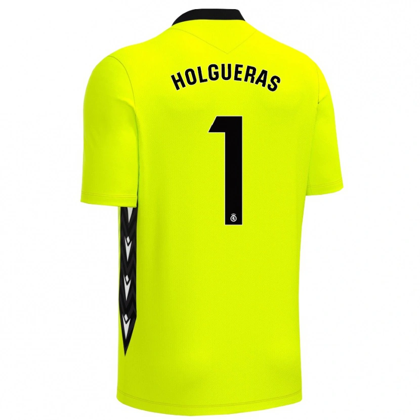 Danxen Mænd Javi Holgueras #1 Gul Grøn Sort Målmandstrøje 2025/26 Trøje T-shirt