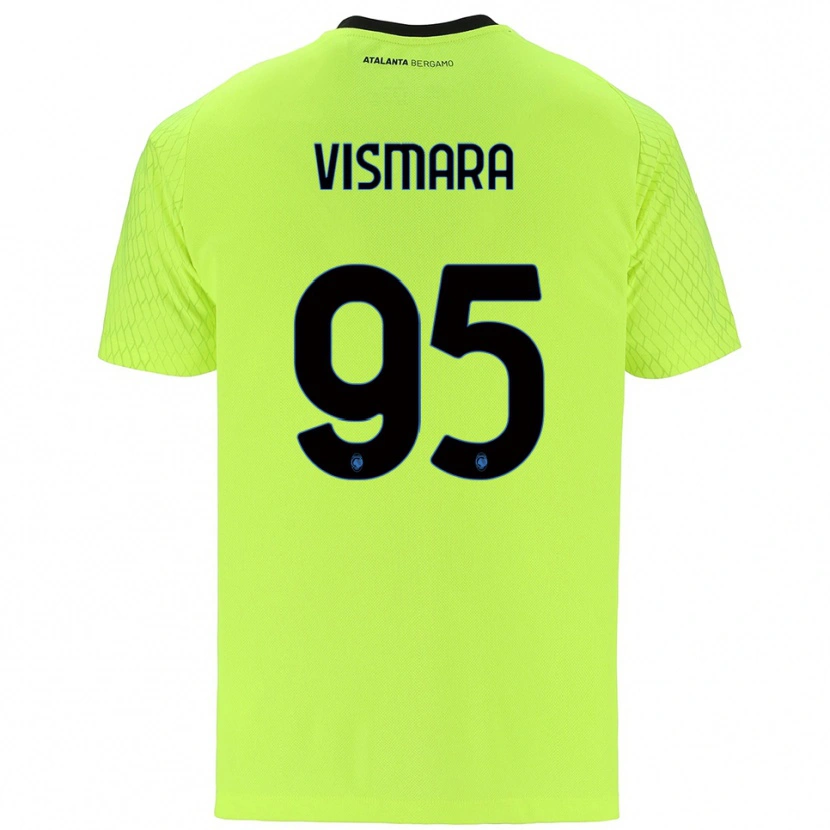 Danxen Mænd Paolo Vismara #95 Gul Grøn Rød Målmandstrøje 2025/26 Trøje T-shirt