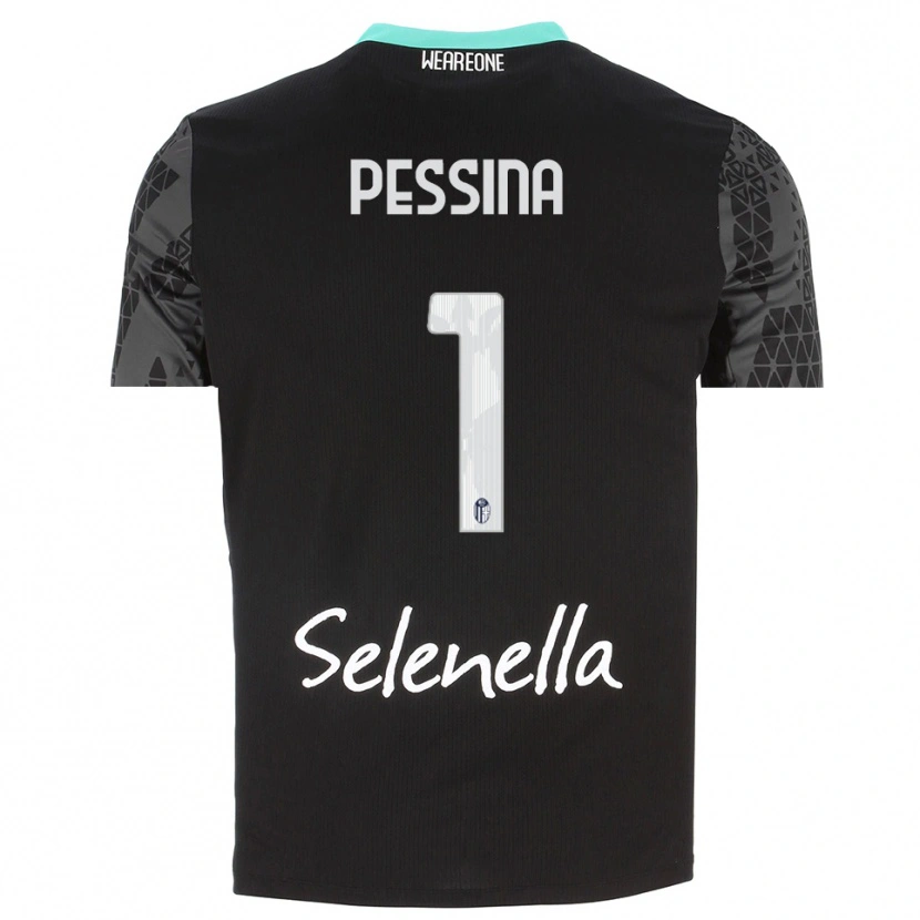 Danxen Mænd Massimo Pessina #1 Grå Sort Hvid Målmandstrøje 2025/26 Trøje T-shirt