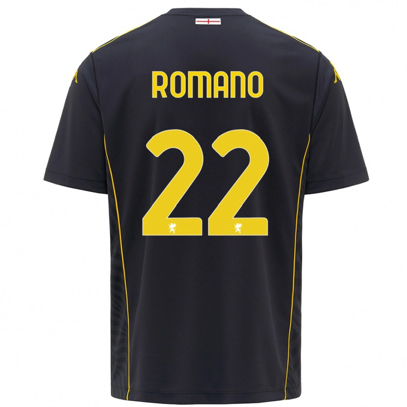 Danxen Mænd Andrew Romano #22 Sort Gul Målmandstrøje 2025/26 Trøje T-shirt
