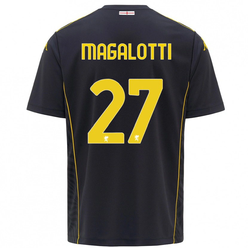 Danxen Mænd Gabriele Magalotti #27 Sort Gul Målmandstrøje 2025/26 Trøje T-shirt