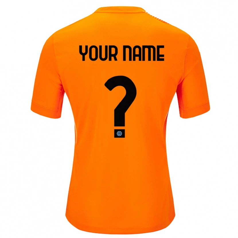 Danxen Mænd Inter Milan Lyse Orange Sort Målmandstrøje 2025/26 Trøje T-shirt