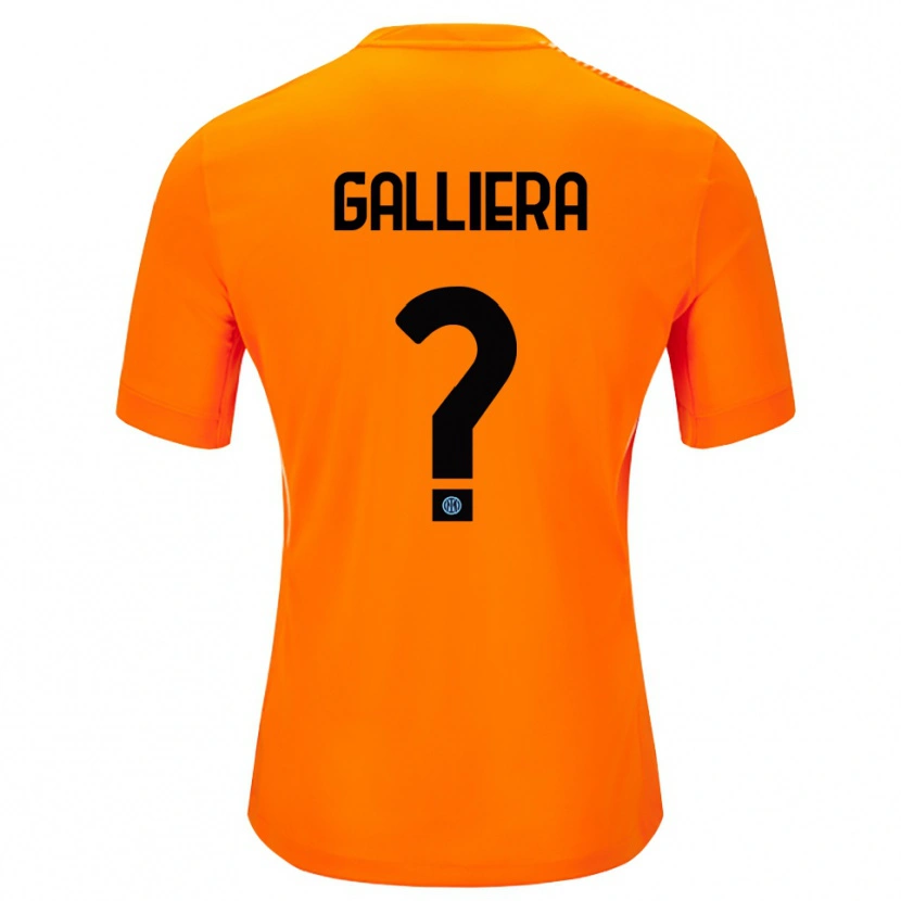 Danxen Mænd Carlo Galliera #0 Lyse Orange Sort Målmandstrøje 2025/26 Trøje T-shirt