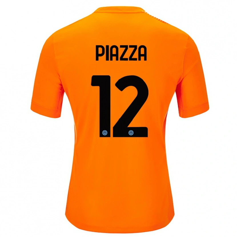 Danxen Mænd Alessia Piazza #12 Lyse Orange Sort Målmandstrøje 2025/26 Trøje T-shirt