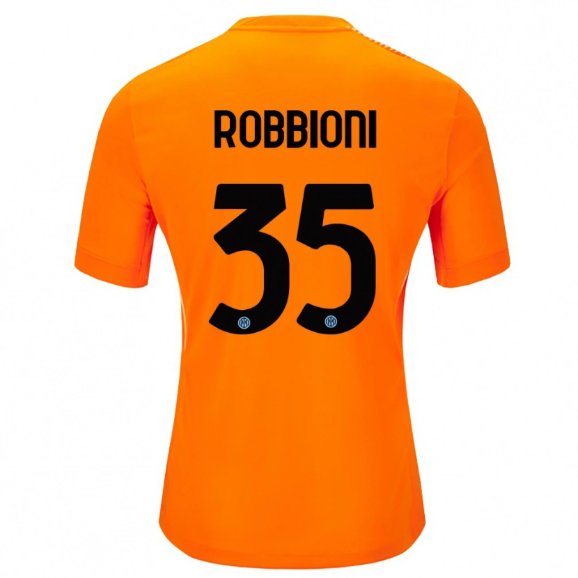 Danxen Mænd Matilde Robbioni #35 Lyse Orange Sort Målmandstrøje 2025/26 Trøje T-shirt