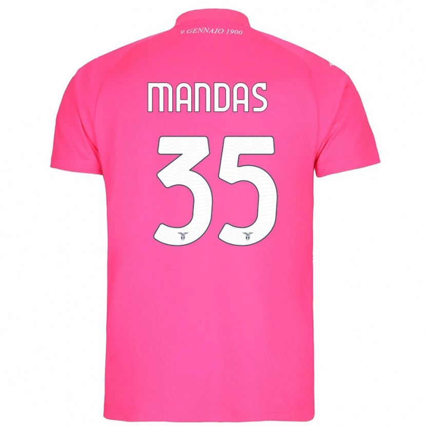 Danxen Mænd Christos Mandas #35 Dyb Pink Målmandstrøje 2025/26 Trøje T-shirt