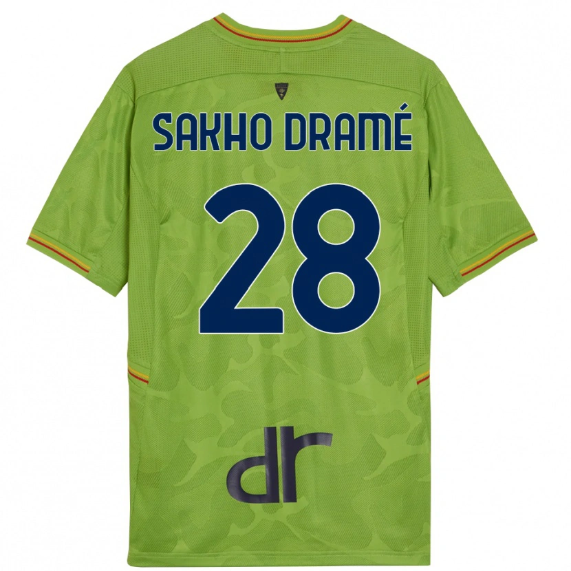 Danxen Mænd Samba Sakho Dramé #28 Skovgrøn Sort Målmandstrøje 2025/26 Trøje T-shirt