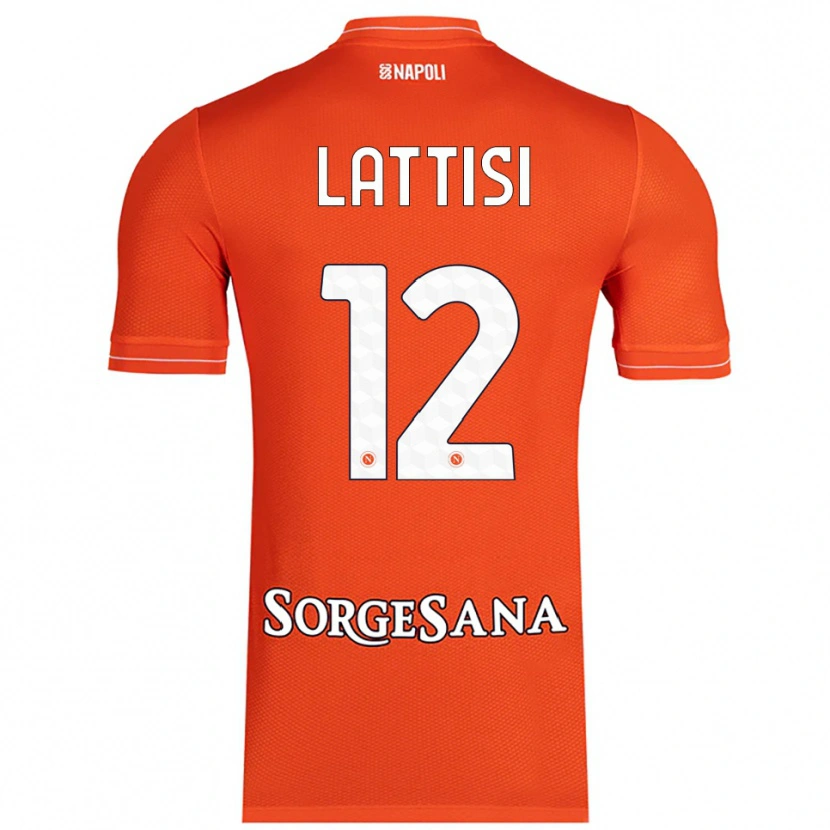 Danxen Mænd Francesco Lattisi #12 Orange Rød Hvid Målmandstrøje 2025/26 Trøje T-shirt