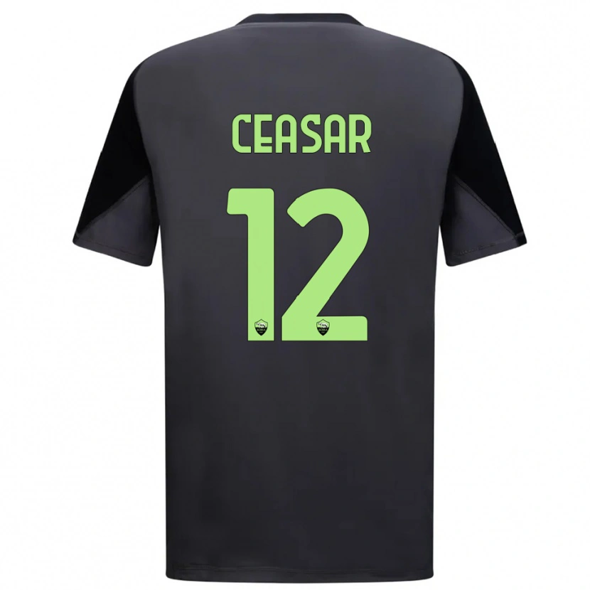 Danxen Mænd Camelia Ceasar #12 Sort Lysegrøn Målmandstrøje 2025/26 Trøje T-shirt