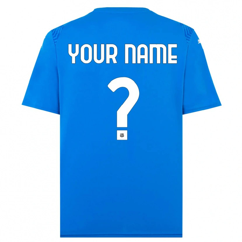 Danxen Mænd US Sassuolo Blå Hvid Målmandstrøje 2025/26 Trøje T-shirt