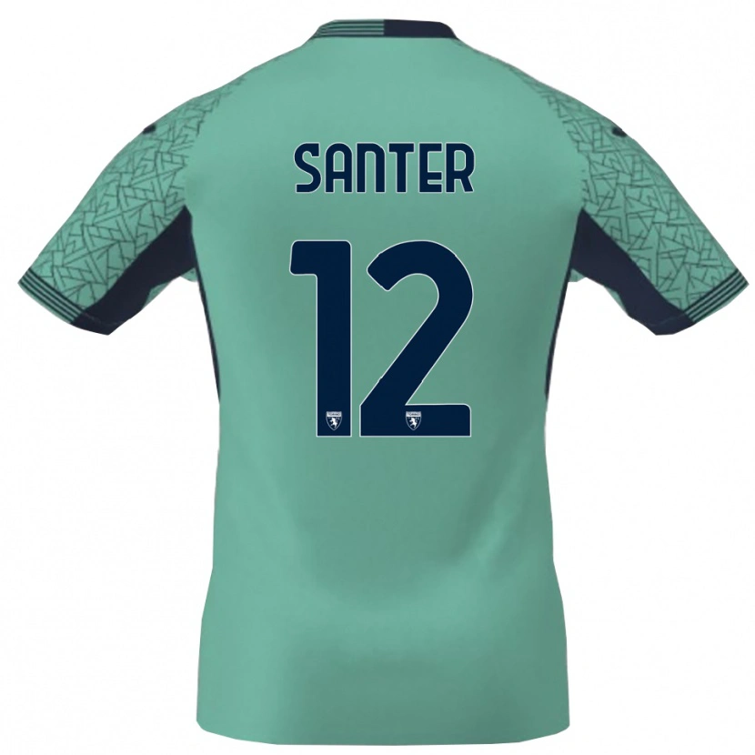 Danxen Mænd Leonardo Santer #12 Blå Lagune Målmandstrøje 2025/26 Trøje T-shirt