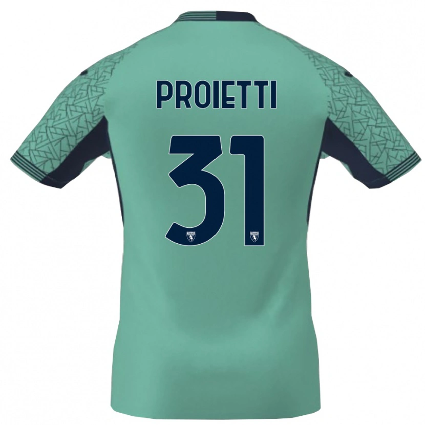Danxen Mænd Riccardo Proietti #31 Blå Lagune Målmandstrøje 2025/26 Trøje T-shirt
