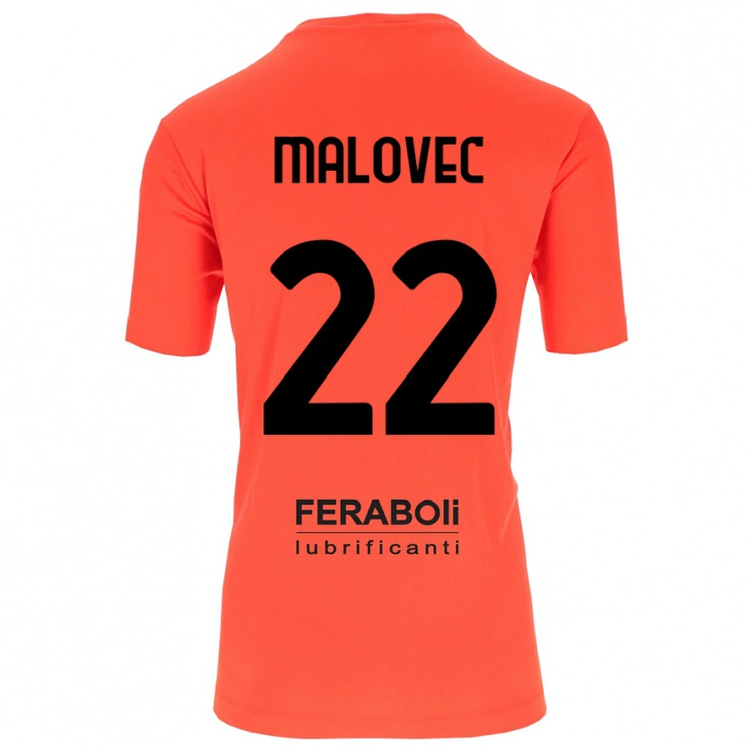 Danxen Mænd Adrian Malovec #22 Orange Rød Sort Målmandstrøje 2025/26 Trøje T-shirt