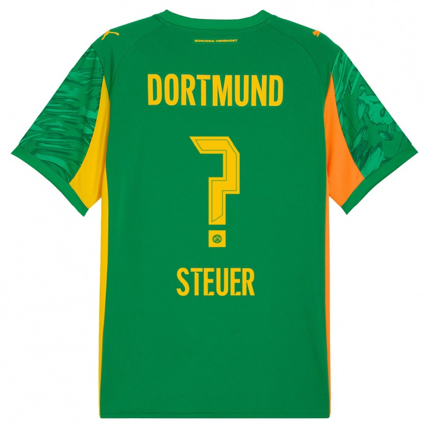 Danxen Mænd Etienne Steuer #0 Grøn Orange Målmandstrøje 2025/26 Trøje T-shirt