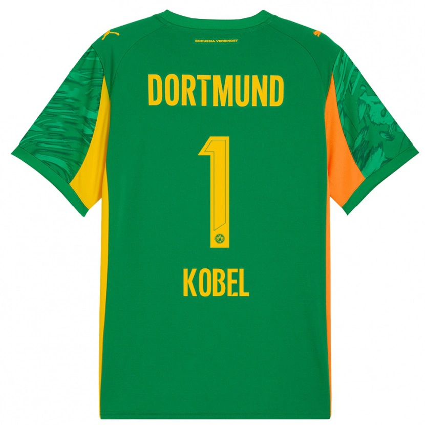 Danxen Mænd Gregor Kobel #1 Grøn Orange Målmandstrøje 2025/26 Trøje T-shirt