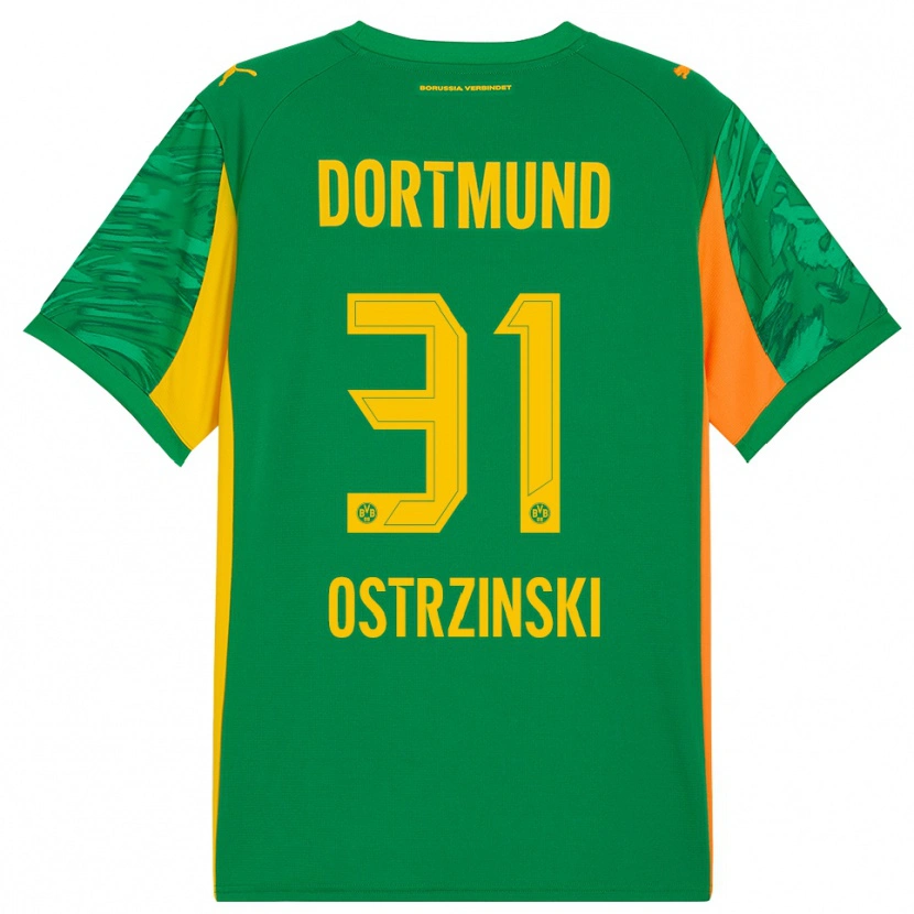 Danxen Mænd Silas Ostrzinski #31 Grøn Orange Målmandstrøje 2025/26 Trøje T-shirt