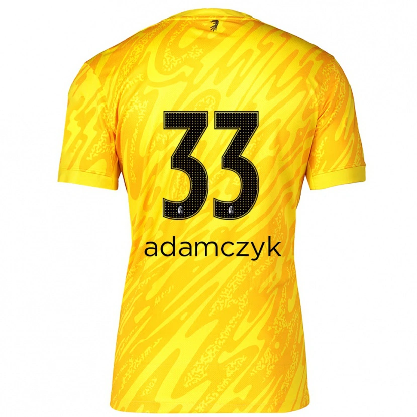 Danxen Mænd Rebecca Adamczyk #33 Gul Sort Målmandstrøje 2025/26 Trøje T-shirt