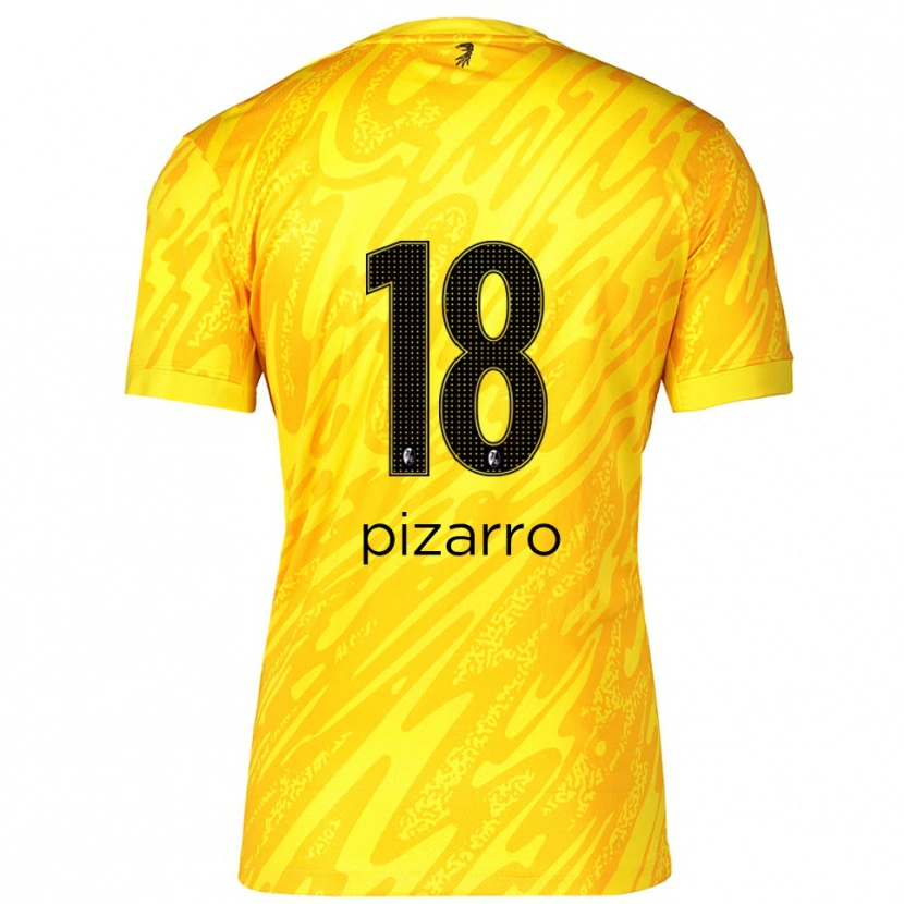 Danxen Mænd Théodore Pizarro #18 Gul Sort Målmandstrøje 2025/26 Trøje T-shirt