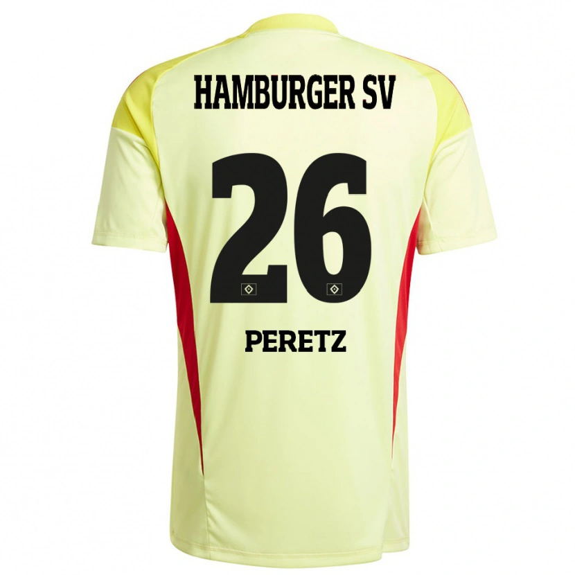 Danxen Mænd Daniel Peretz #26 Gul Sort Rød Målmandstrøje 2025/26 Trøje T-shirt