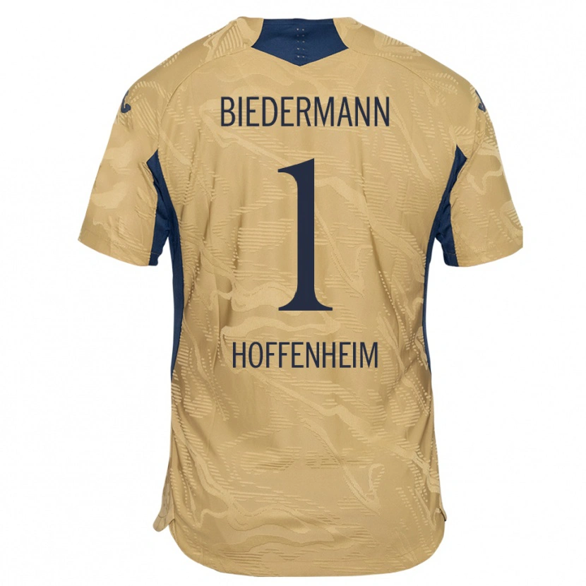 Danxen Mænd Nico Biedermann #1 Tan Sort Målmandstrøje 2025/26 Trøje T-shirt