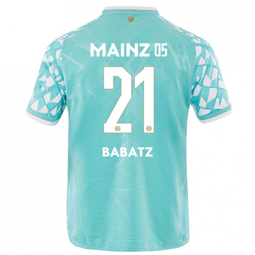 Danxen Mænd Louis Babatz #21 Turkis Hvid Målmandstrøje 2025/26 Trøje T-shirt