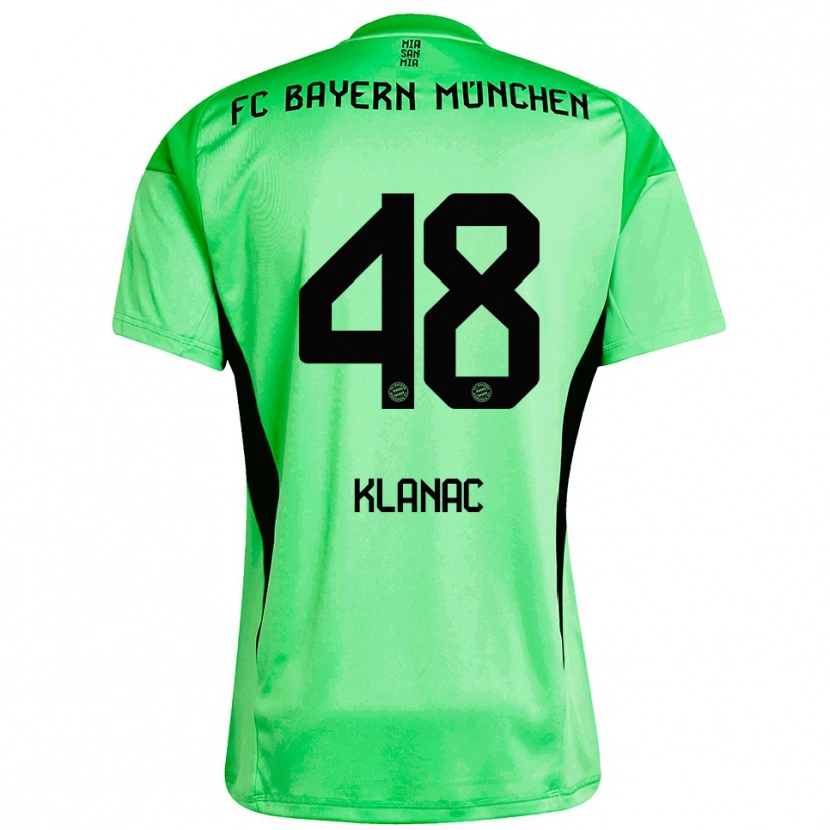 Danxen Mænd Leon Klanac #48 Mellem Forårsgrøn Målmandstrøje 2025/26 Trøje T-shirt