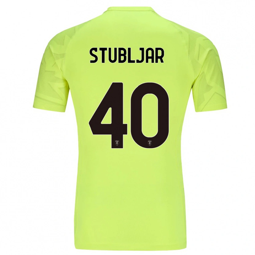 Danxen Mænd Lovro Stubljar #40 Lysende Grøn Målmandstrøje 2025/26 Trøje T-shirt