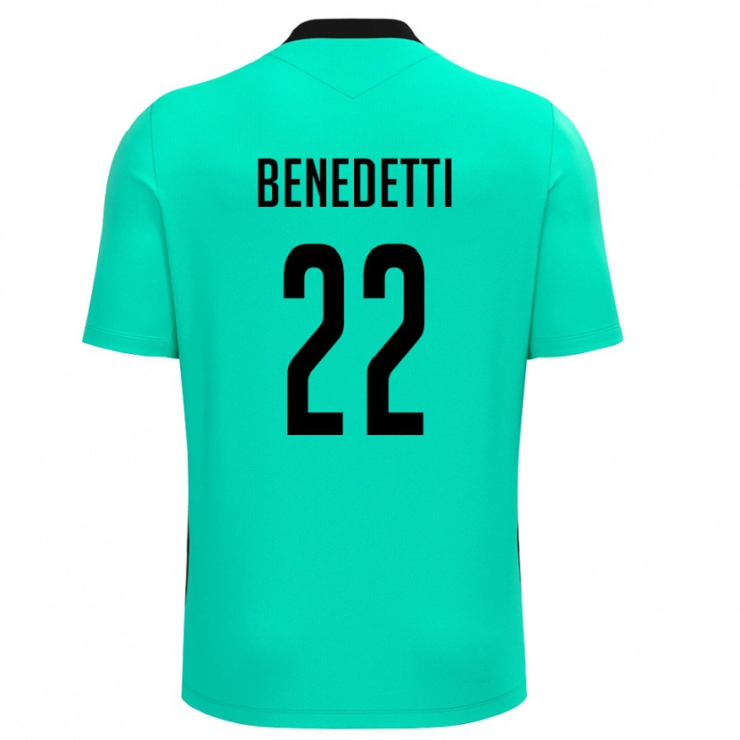 Danxen Mænd Samuele Benedetti #22 Turkis Sort Målmandstrøje 2025/26 Trøje T-shirt