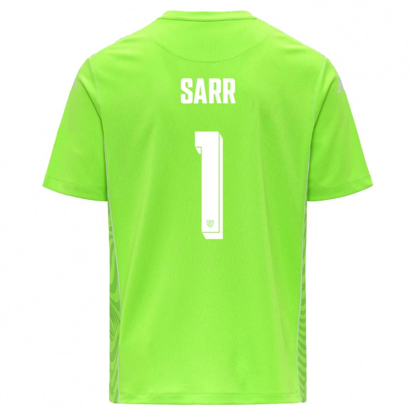 Danxen Mænd Mouhamadou Sarr #1 Plæne Grøn Hvid Målmandstrøje 2025/26 Trøje T-shirt