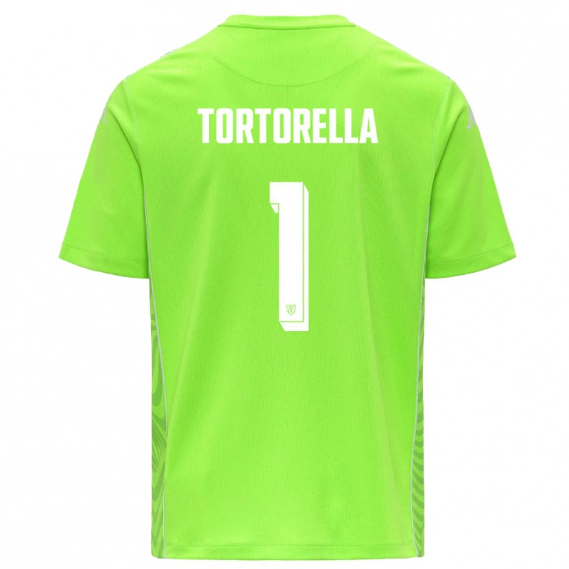 Danxen Mænd Diego Tortorella #1 Plæne Grøn Hvid Målmandstrøje 2025/26 Trøje T-shirt