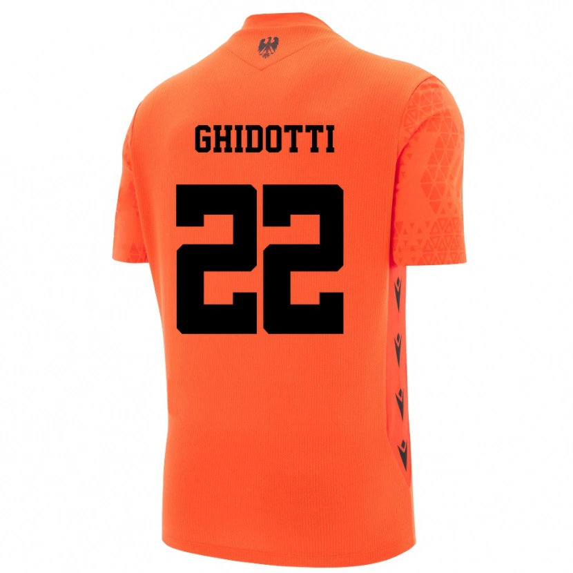 Danxen Mænd Simone Ghidotti #22 Mørk Orange Sort Målmandstrøje 2025/26 Trøje T-shirt