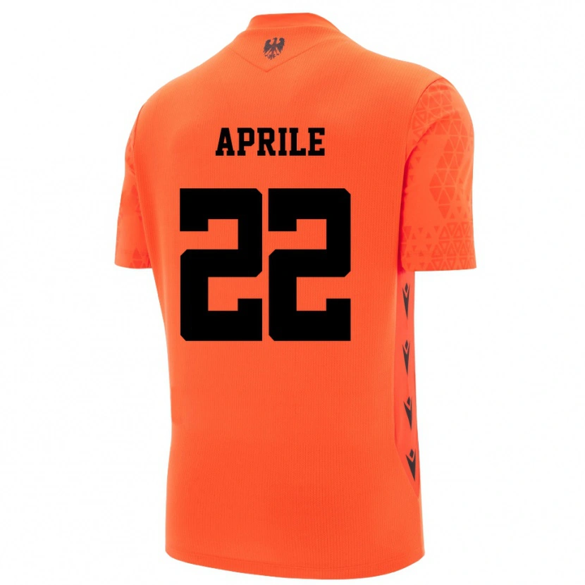 Danxen Mænd Roberta Aprile #22 Mørk Orange Sort Målmandstrøje 2025/26 Trøje T-shirt