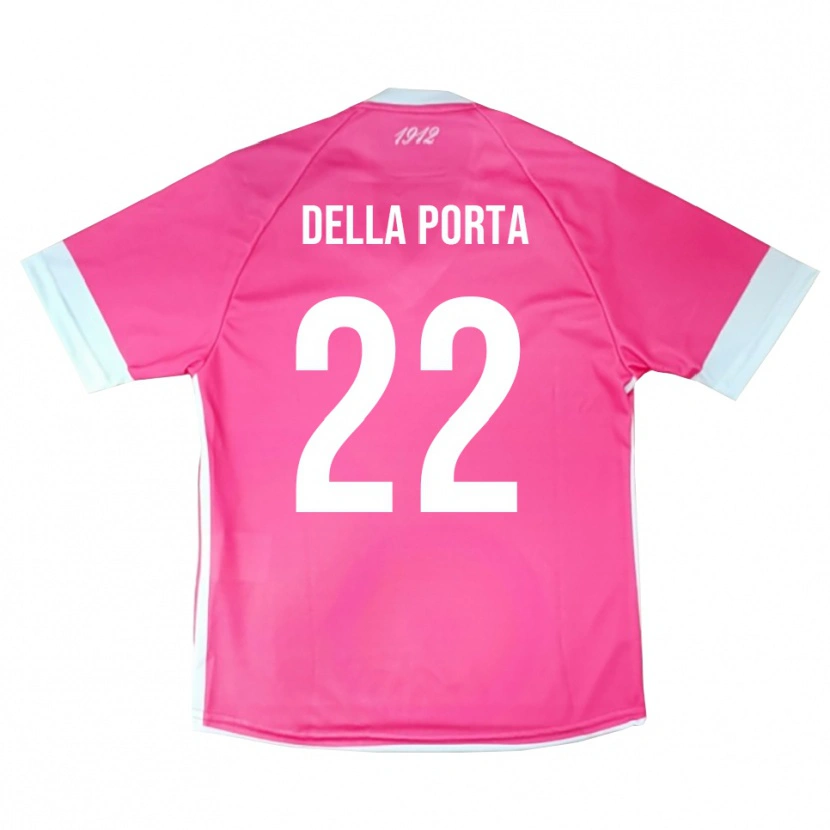 Danxen Mænd Simone Della Porta #22 Hot Pink Hvid Målmandstrøje 2025/26 Trøje T-shirt