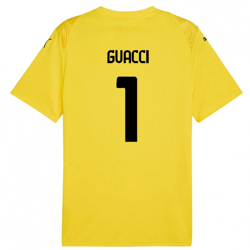 Danxen Mænd Marco Guacci #1 Gul Sort Målmandstrøje 2025/26 Trøje T-shirt