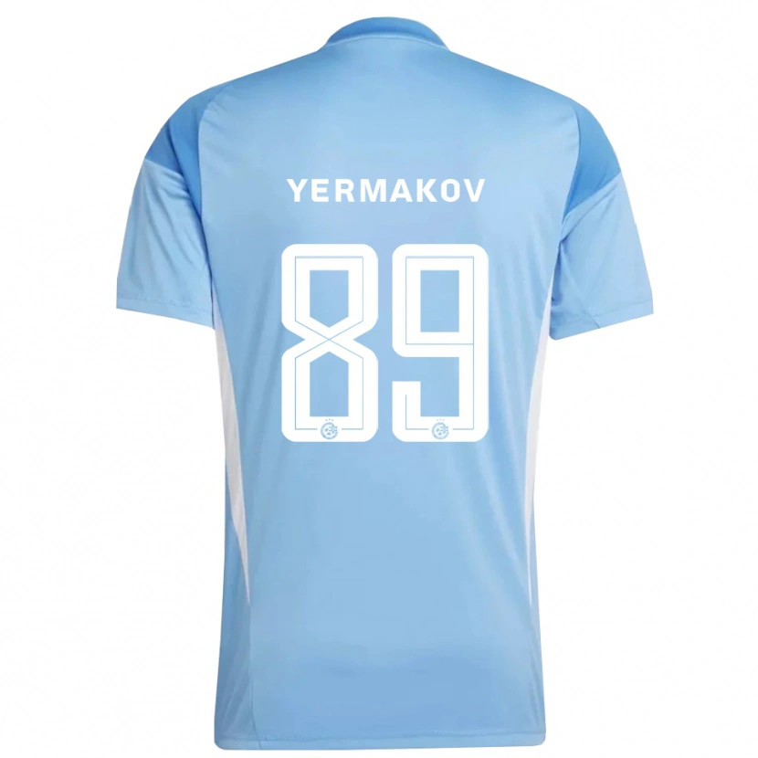 Danxen Mænd Georgiy Yermakov #89 Lys Blå Hvid Målmandstrøje 2025/26 Trøje T-shirt