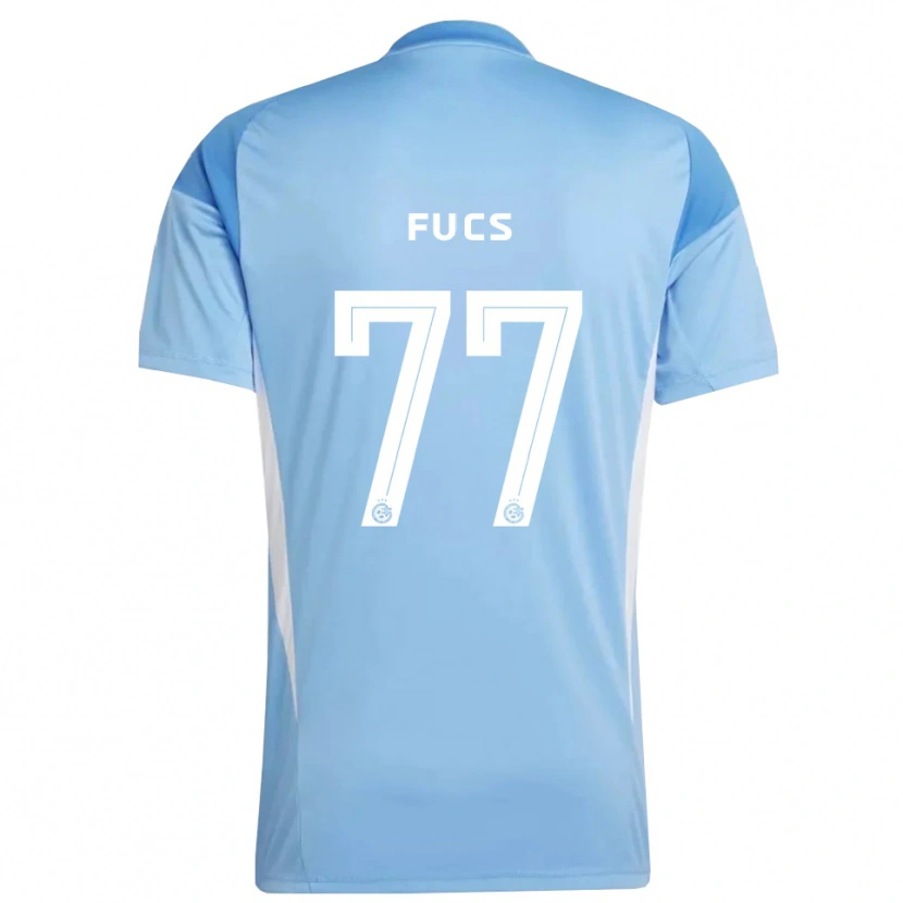 Danxen Mænd Roee Fucs #77 Lys Blå Hvid Målmandstrøje 2025/26 Trøje T-shirt