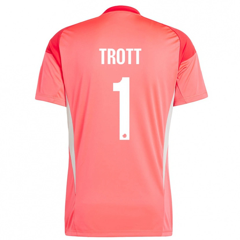 Danxen Mænd Nathan Trott #1 Rød Hvid Målmandstrøje 2025/26 Trøje T-shirt